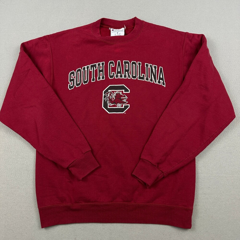 South Carolina Gamecocks Sweater Men Medium Burgundy Champion Crewneck Pullover
